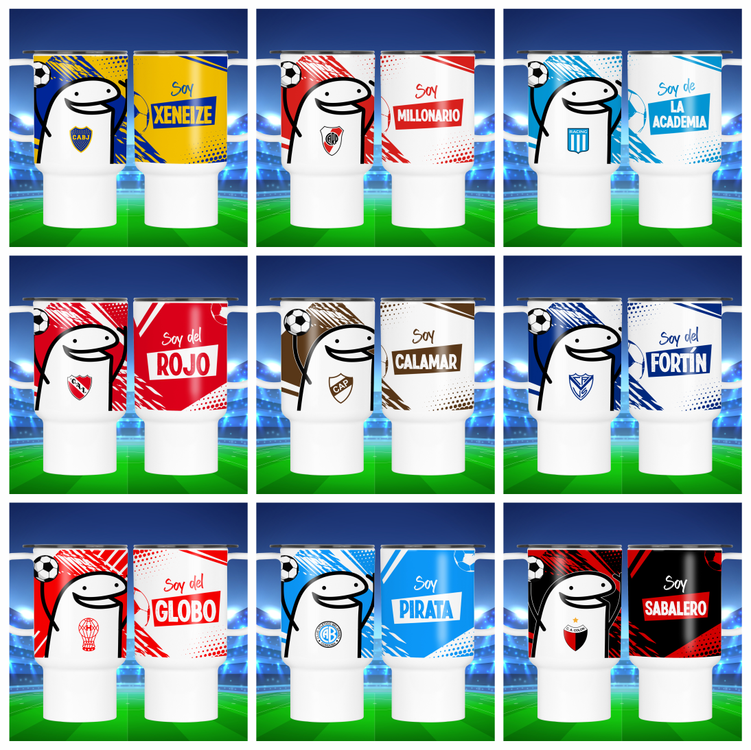 JARRO TÉRMICO FLORK EQUIPOS DE FÚTBOL - Sofia Gift and Deco