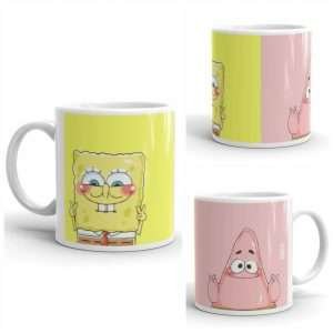 TAZA DE CERÁMICA BOB ESPONJA Y PATRICIO