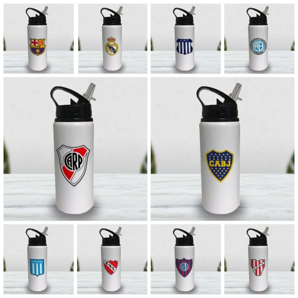 BOTELLA HOPPY TÉRMICO 500CC EQUIPOS DE FUTBOL - Sofia Gift and Deco