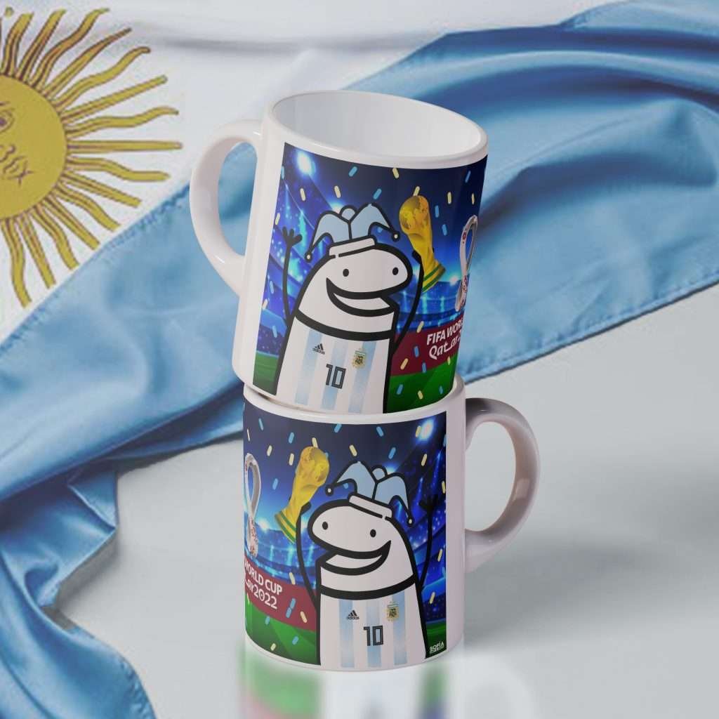 TAZAS DE CERÁMICA FLORK MUNDIAL - Sofia Gift and Deco