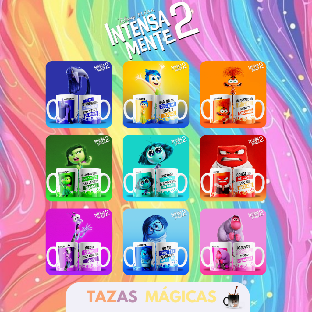 TAZA MÁGICA INTENSAMENTE 2 FRASES - Sofia Gift and Deco